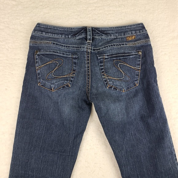 Silver Jeans Womens 29 Blue Santorini Capri Dark Wash Denim - Picture 10 of 13